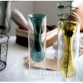 Vas kaca dinding berganda kreatif untuk hiasan rumah
